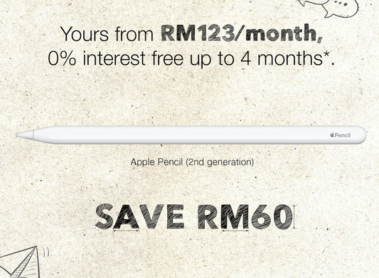 Get Apple Pencil (2nd generation) at RM60 off today.