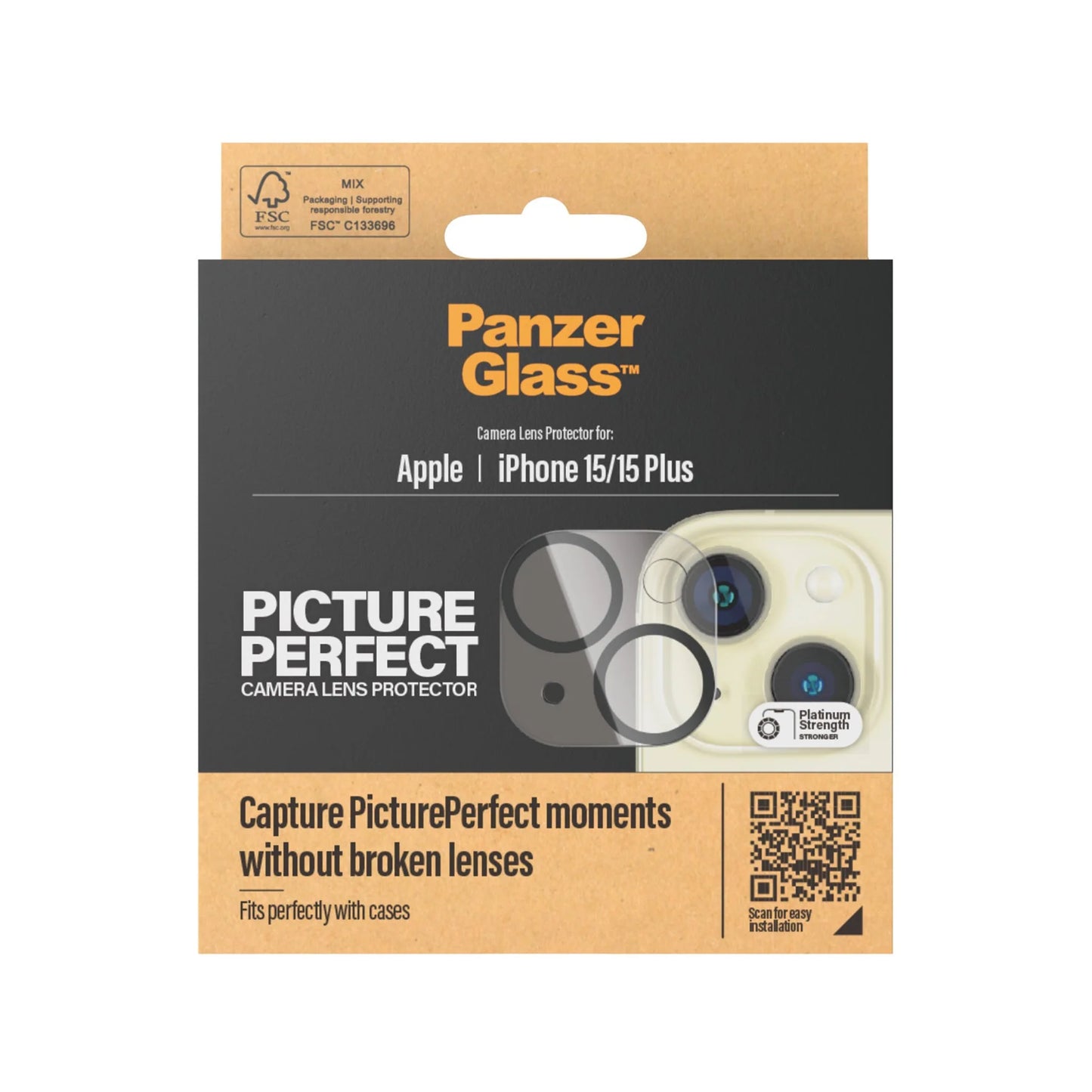 PanzerGlass Camera Lens Protector for iPhone 15 / iPhone 15 Plus