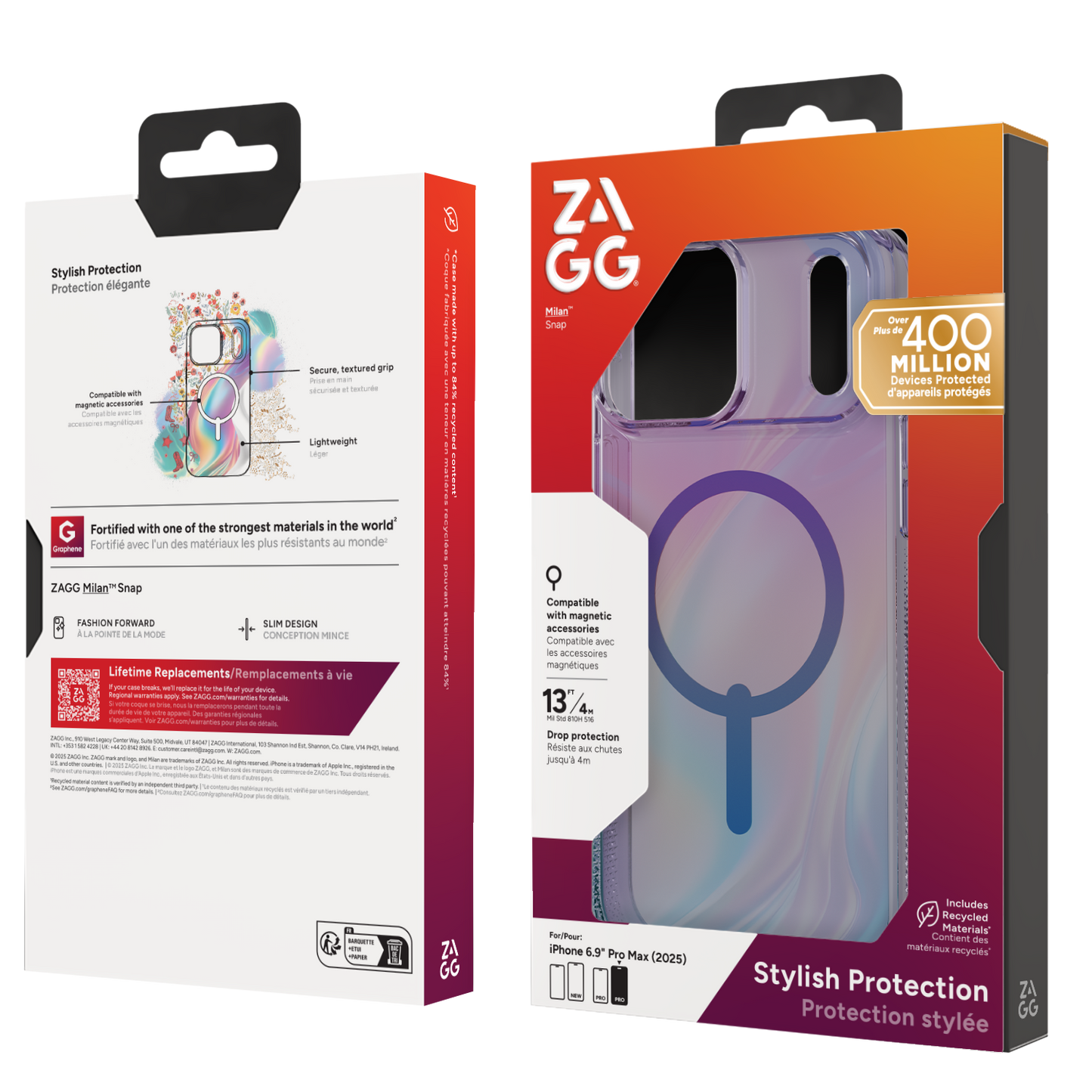 ZAGG Milan Snap Case iPhone 17 Pro Max - Iridescent Lights