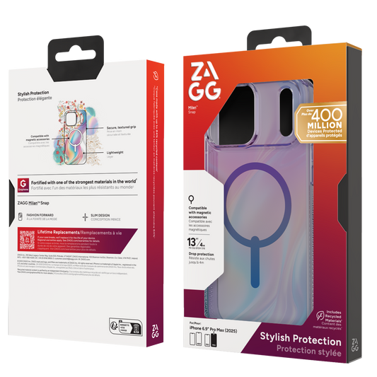 ZAGG Milan Snap Case iPhone 17 Pro Max - Iridescent Lights