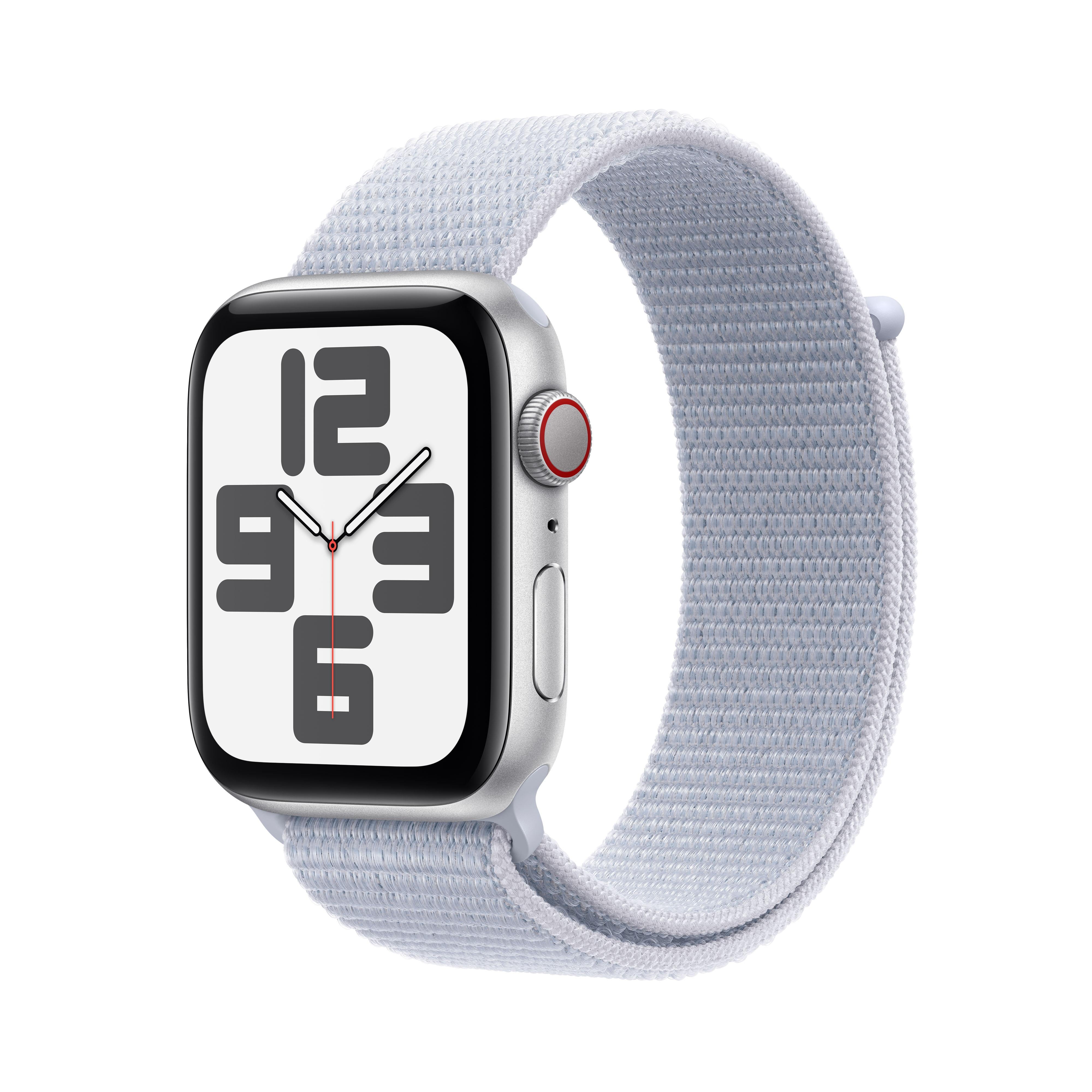 Apple Watch SE GPS Cellular 44mm Silver Aluminium Case with Blue Clo Machines
