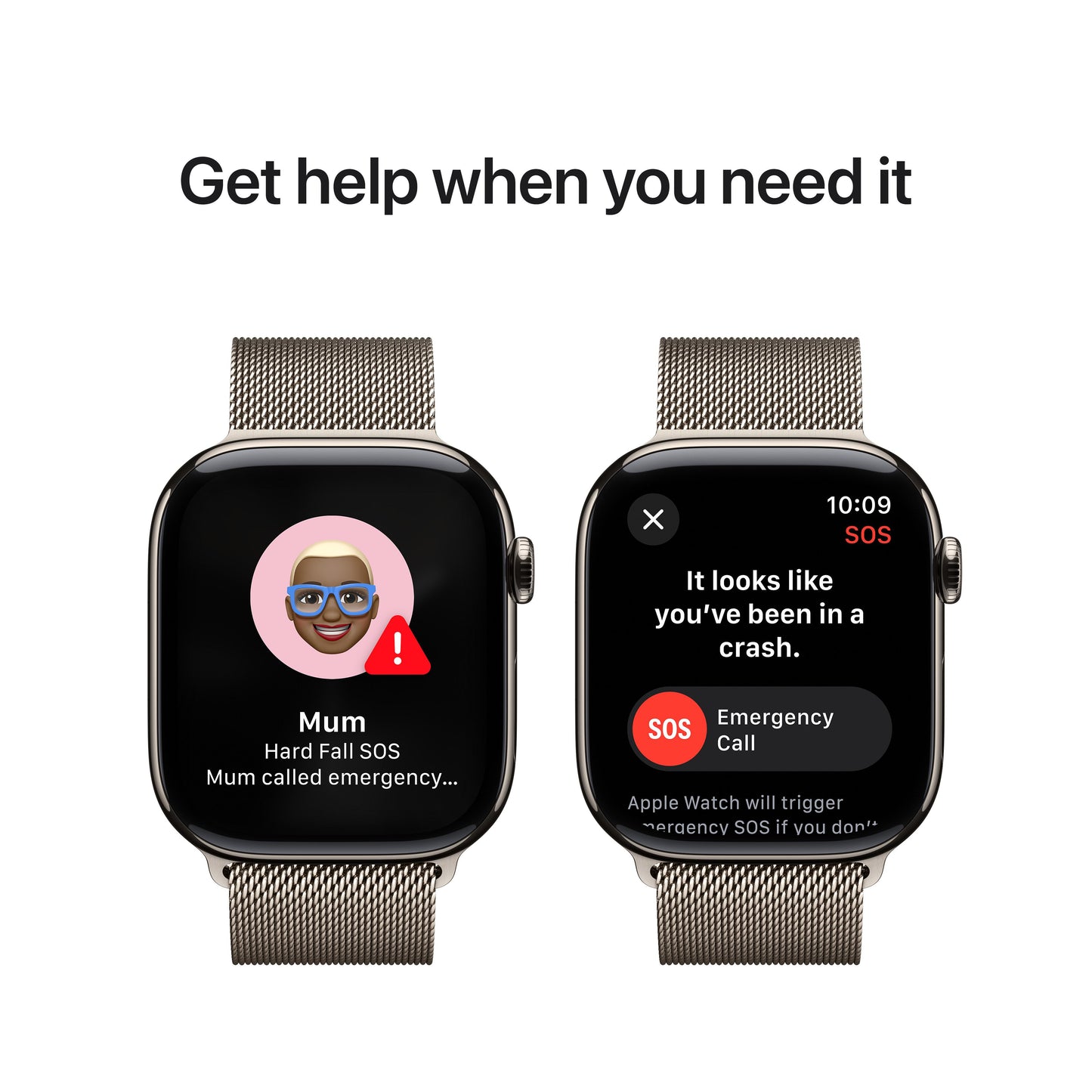 Apple Watch Series 10 GPS + Cellular 46mm Natural Titanium Case with Natural Milanese Loop - M/L