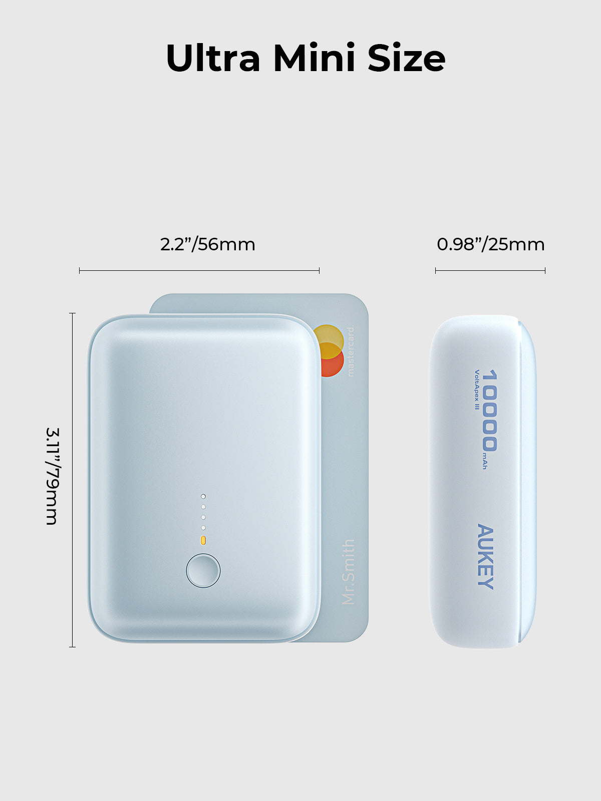 Aukey PB-Y55 22.5W Powerbank 10,000mAh (Blue)