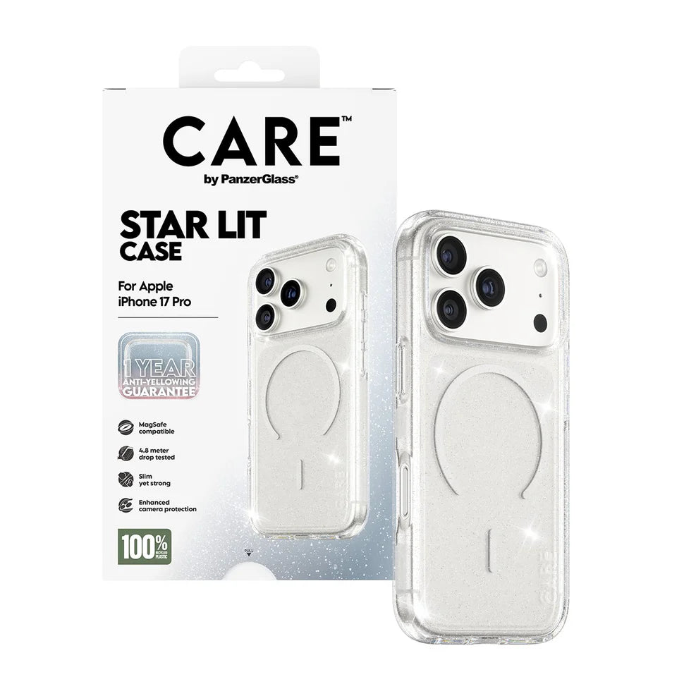 CARE by PanzerGlass® Flagship Case Urban Explorer Star Lit with White MagSafe iPhone 17 Pro