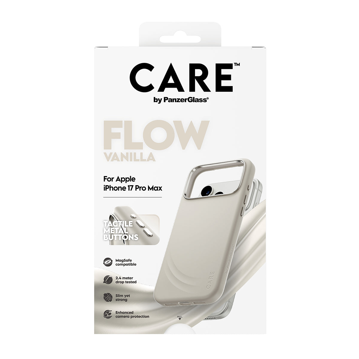 CARE by PanzerGlass® Feature FLOW Case Vanilla with MagSafe iPhone 17 Pro Max