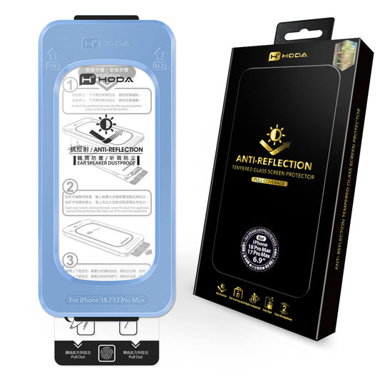 Hoda Full Coverage Tempered Glass for iPhone 18 Pro Max (Anti-Reflection)