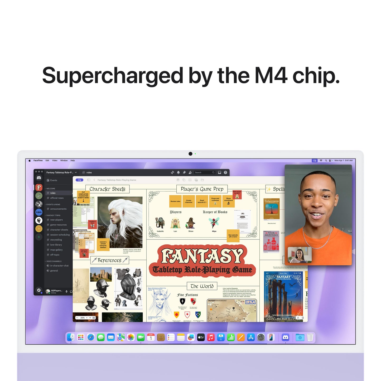 24-inch iMac with Retina 4.5K display: Apple M4 chip with 8-core CPU and 8‑core GPU, 256GB SSD - Purple