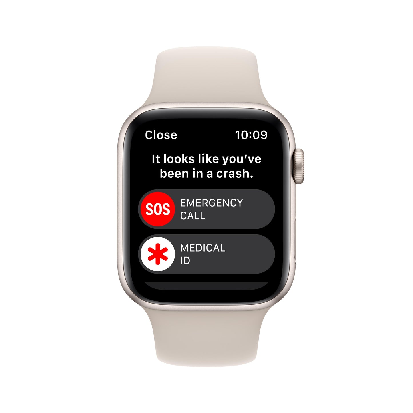 Apple Watch SE GPS + Cellular 44mm Starlight Aluminium Case with Starlight Sport Band - Regular