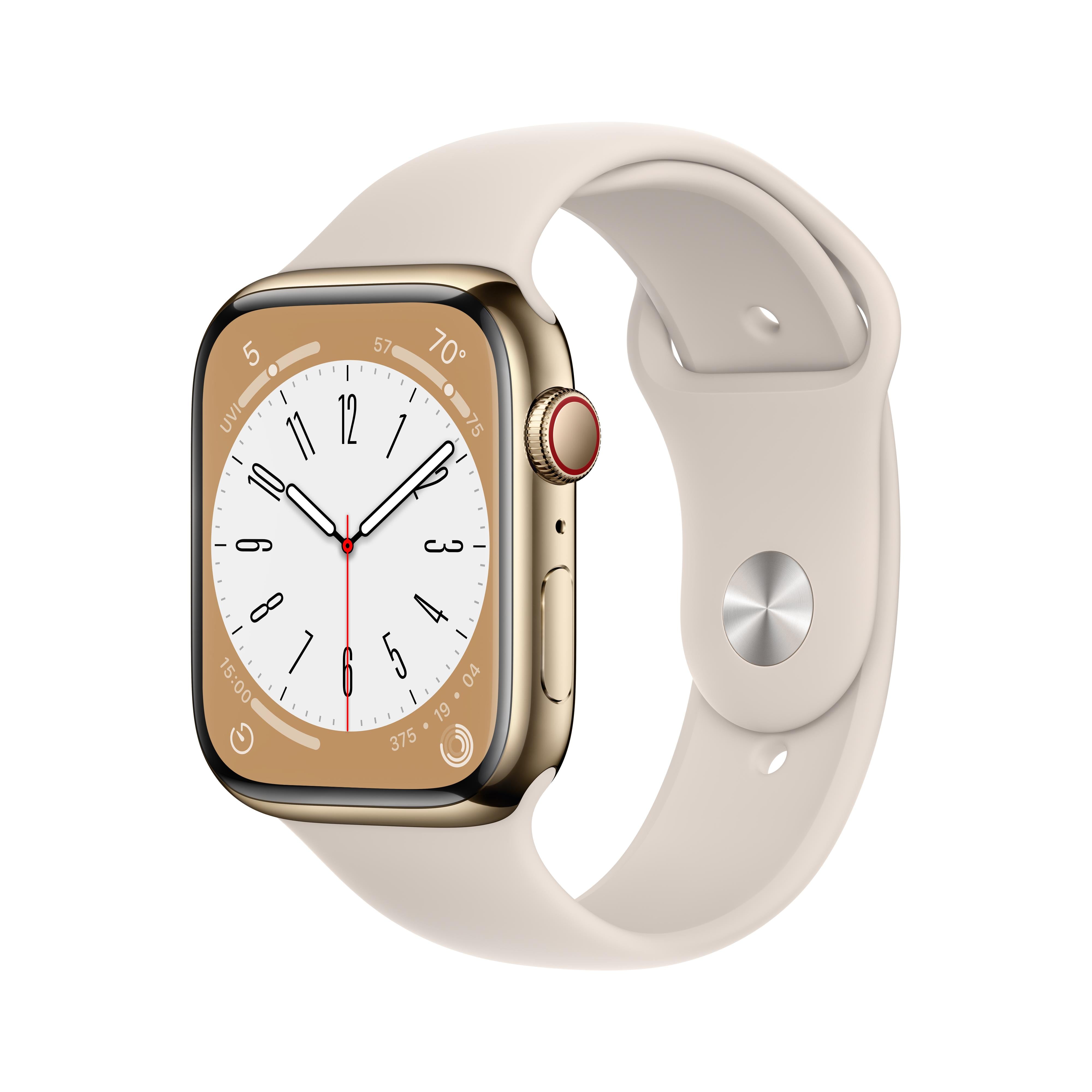 Apple watch gold with white band online