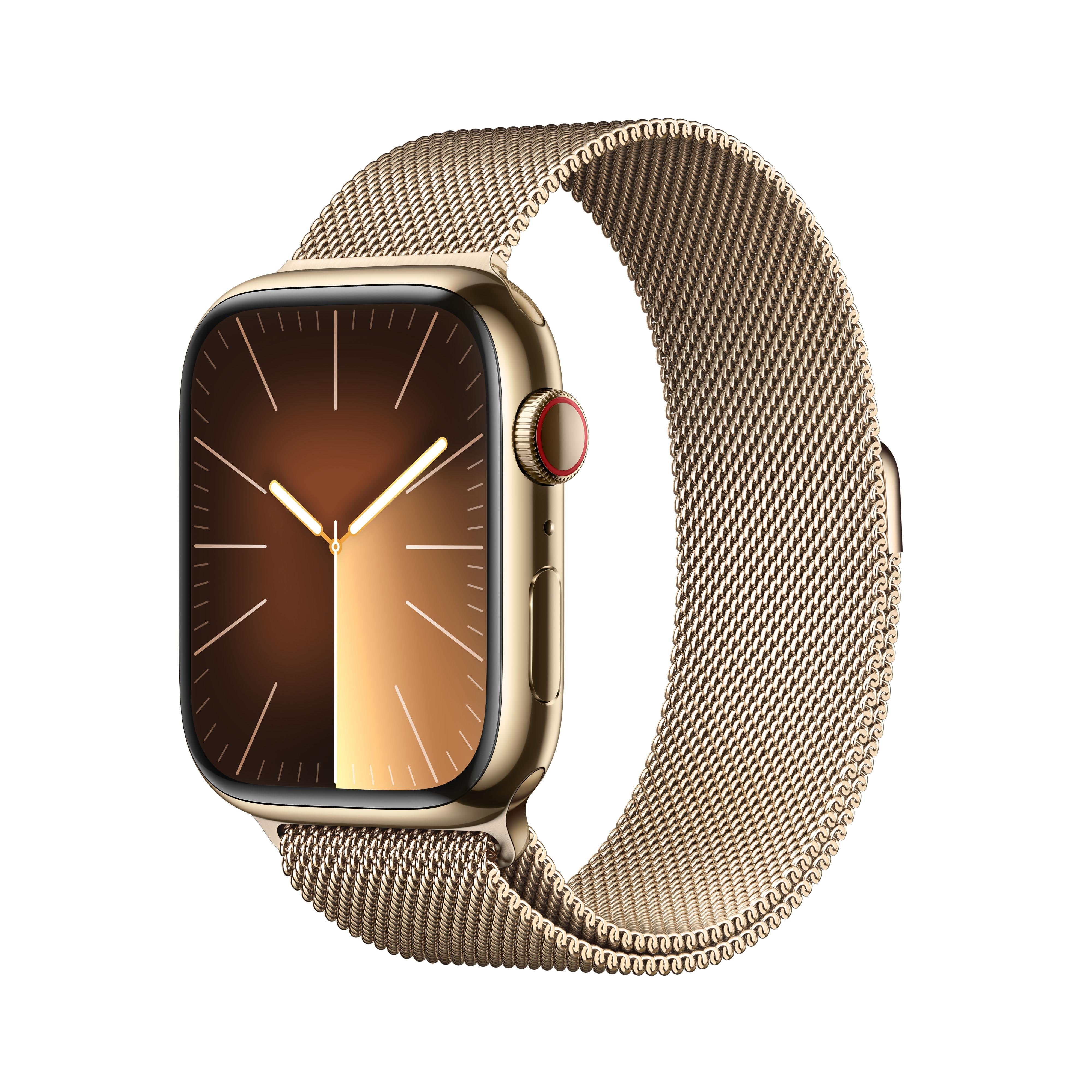 Apple Watch Series 9 GPS + Cellular 45mm Gold Stainless Steel Case wit