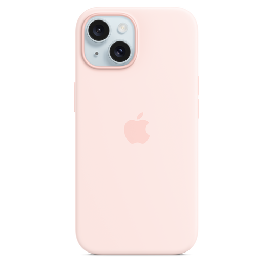 iPhone 15 Silicone Case with MagSafe - Light Pink