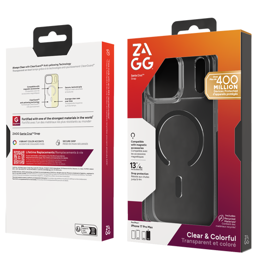 ZAGG Santa Cruz Snap Case iPhone 17 Pro Max - Jet Black