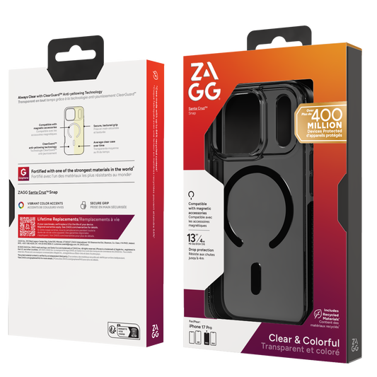 ZAGG Santa Cruz Snap Case iPhone 17 Pro - Midnight Black