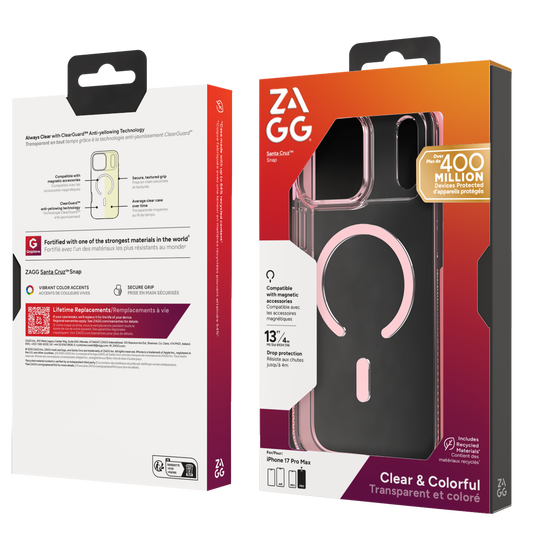 ZAGG Santa Cruz Snap Case iPhone 17 Pro Max - Pink Sorbet