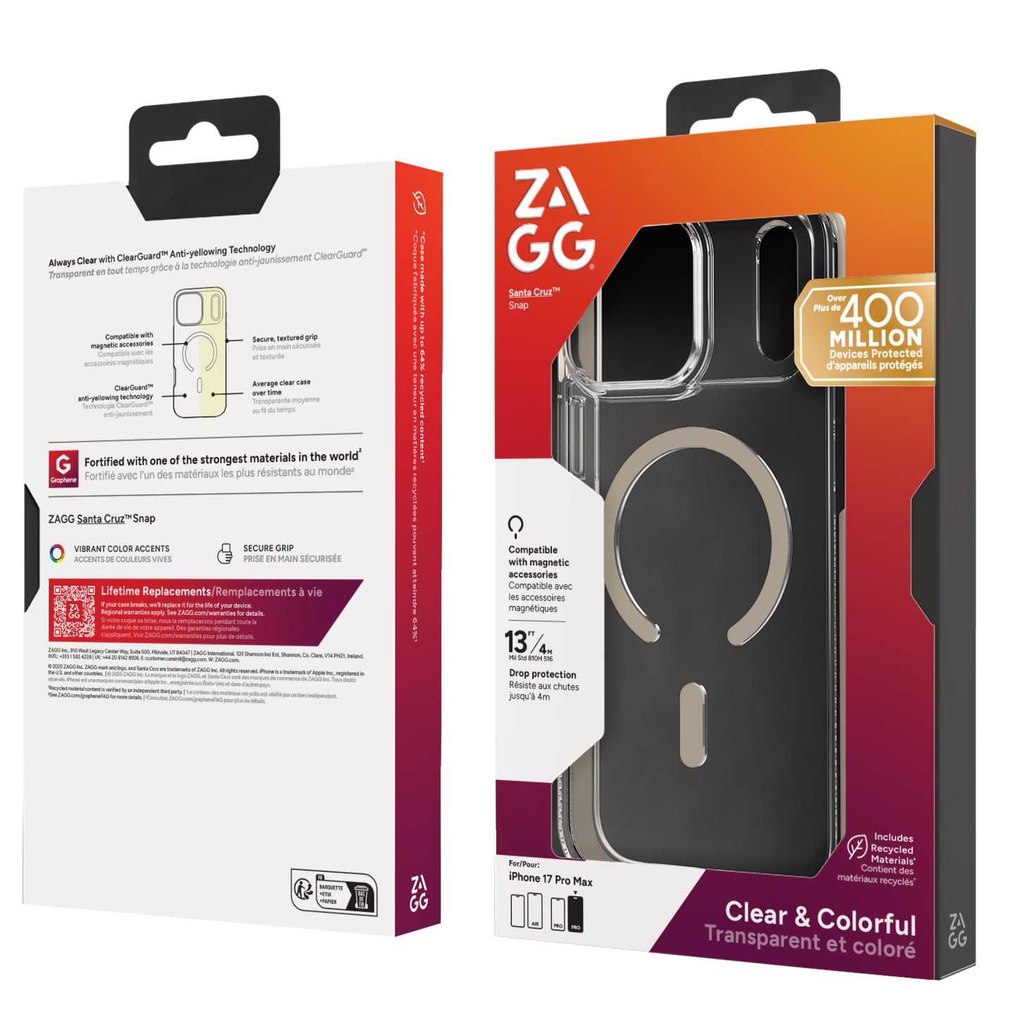 ZAGG Santa Cruz Snap Case iPhone 17 Pro Max - Titanium
