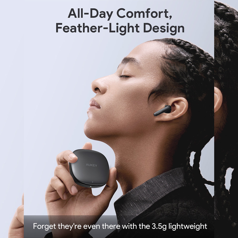 Aukey EP-B2 True Wireless Earbuds With Adaptive Hybrid ANC BT5.4 (White)