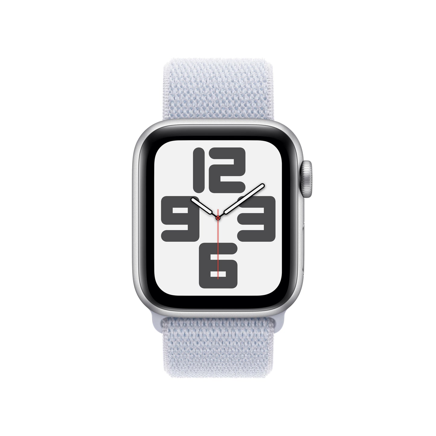 Apple Watch SE GPS 40mm Silver Aluminium Case with Blue Cloud Sport Loop - One Size