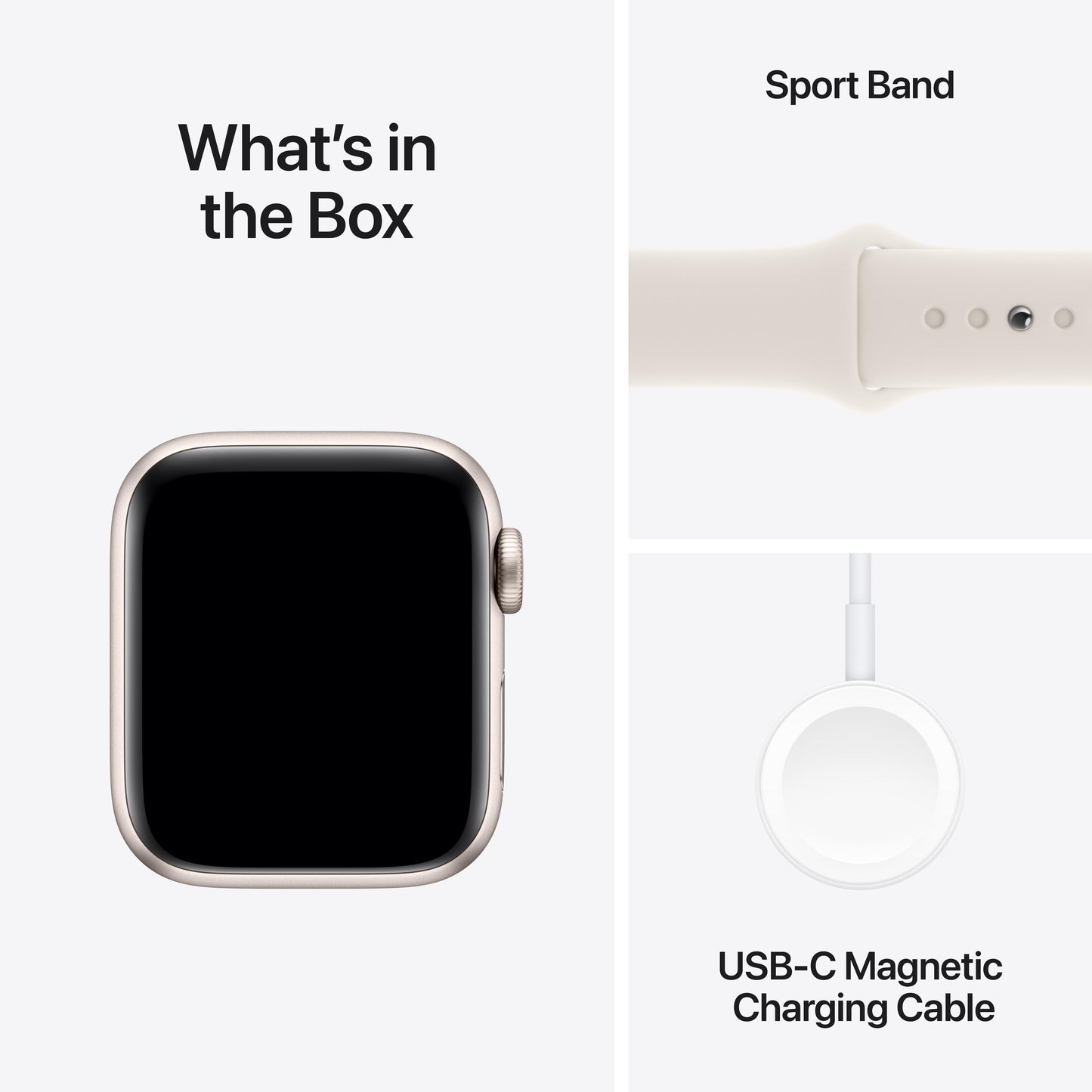 Apple Watch SE GPS + Cellular 40mm Starlight Aluminium Case with Starlight Sport Band - S/M