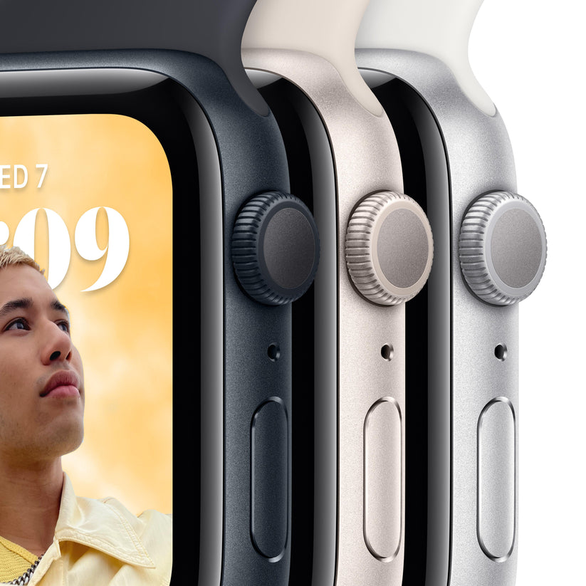 Apple Watch SE GPS 40mm Silver Aluminium Case with White Sport