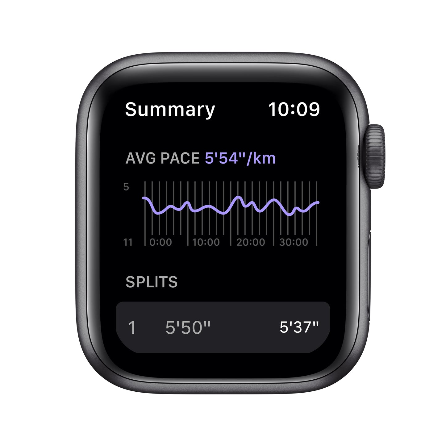 Apple Watch Nike SE GPS, 40mm Space Grey Aluminium Case with Anthracite/Black Nike Sport Band - Regular