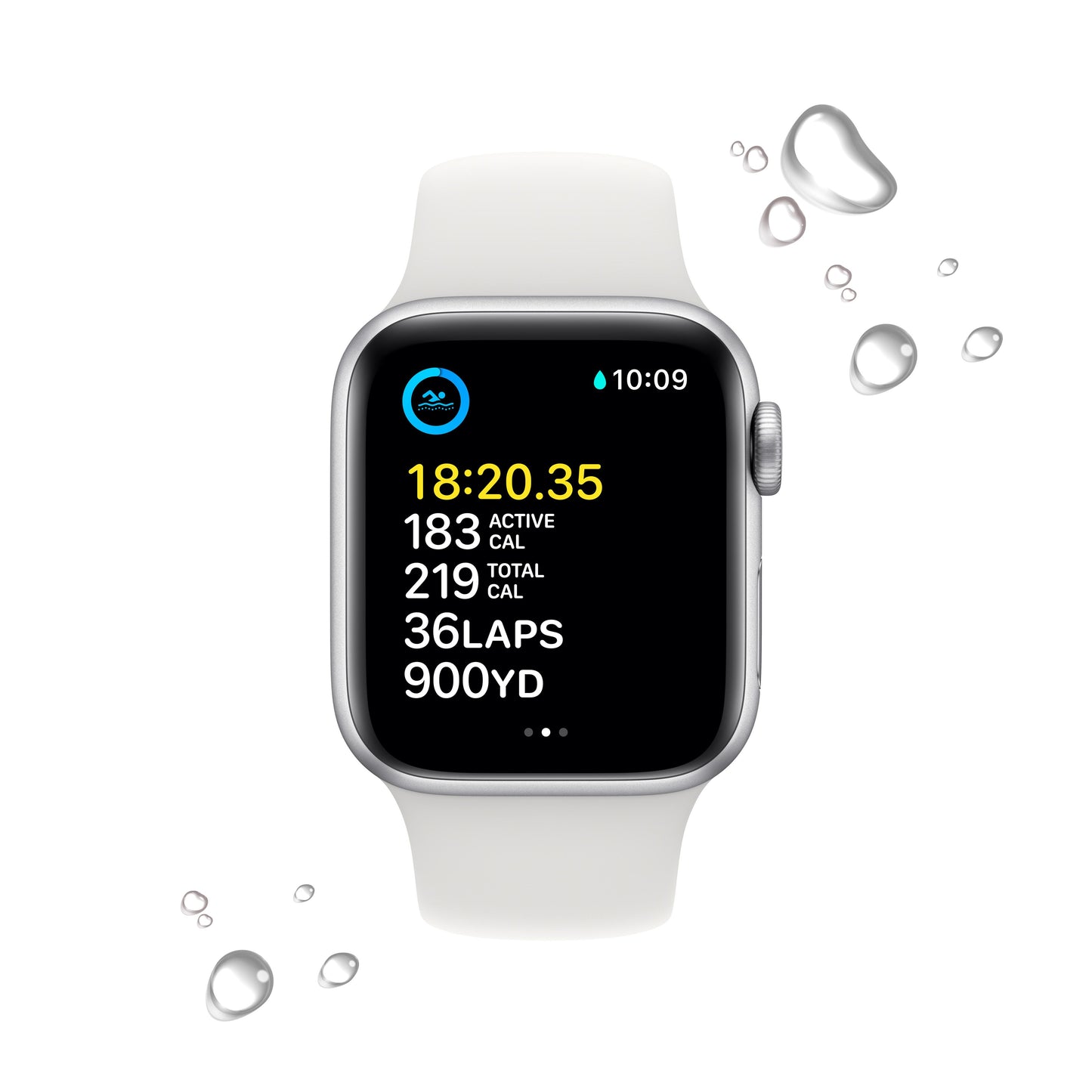 Apple Watch SE GPS + Cellular 40mm Silver Aluminium Case with White Sport Band - Regular