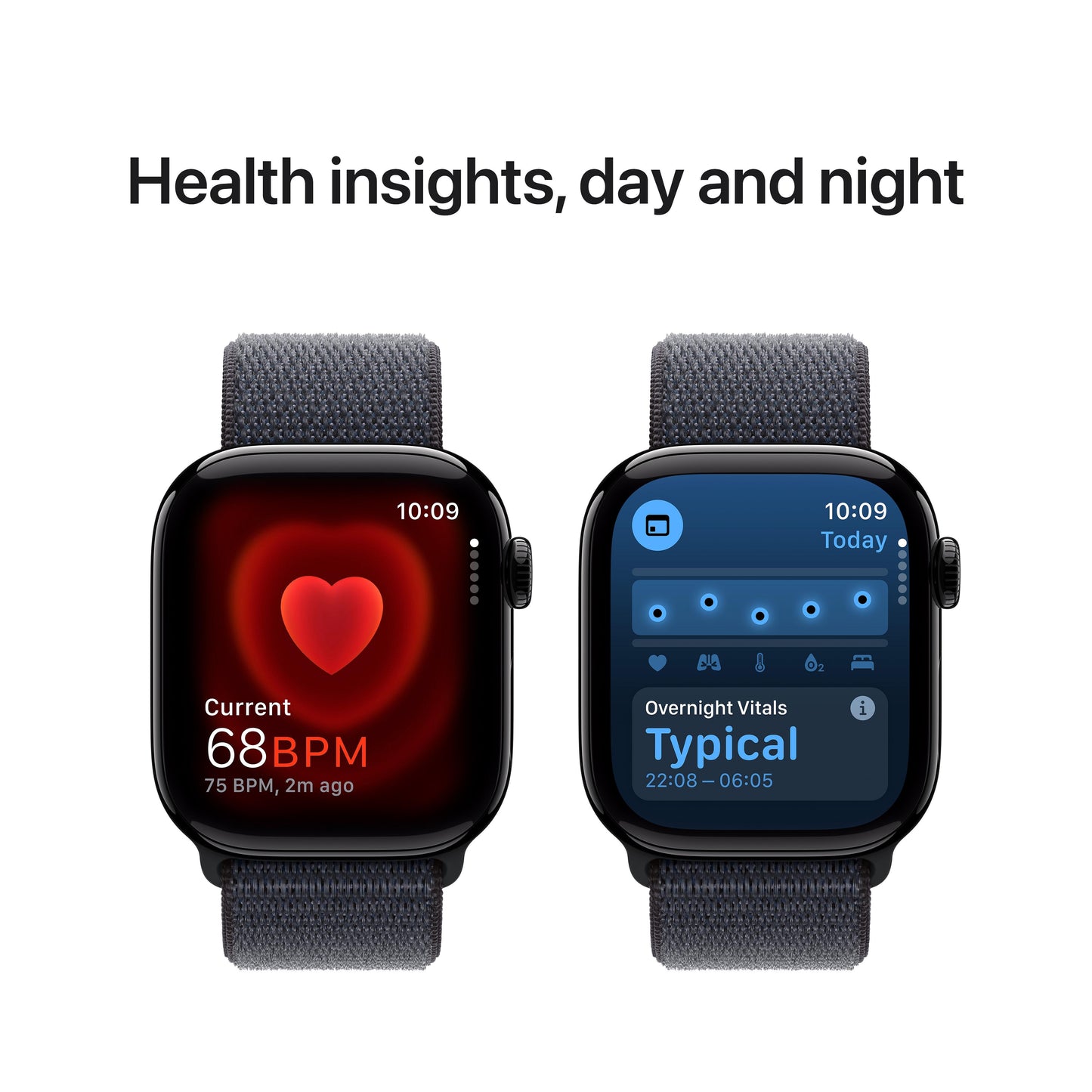 Apple Watch Series 10 GPS + Cellular 42mm Jet Black Aluminium Case with Ink Sport Loop