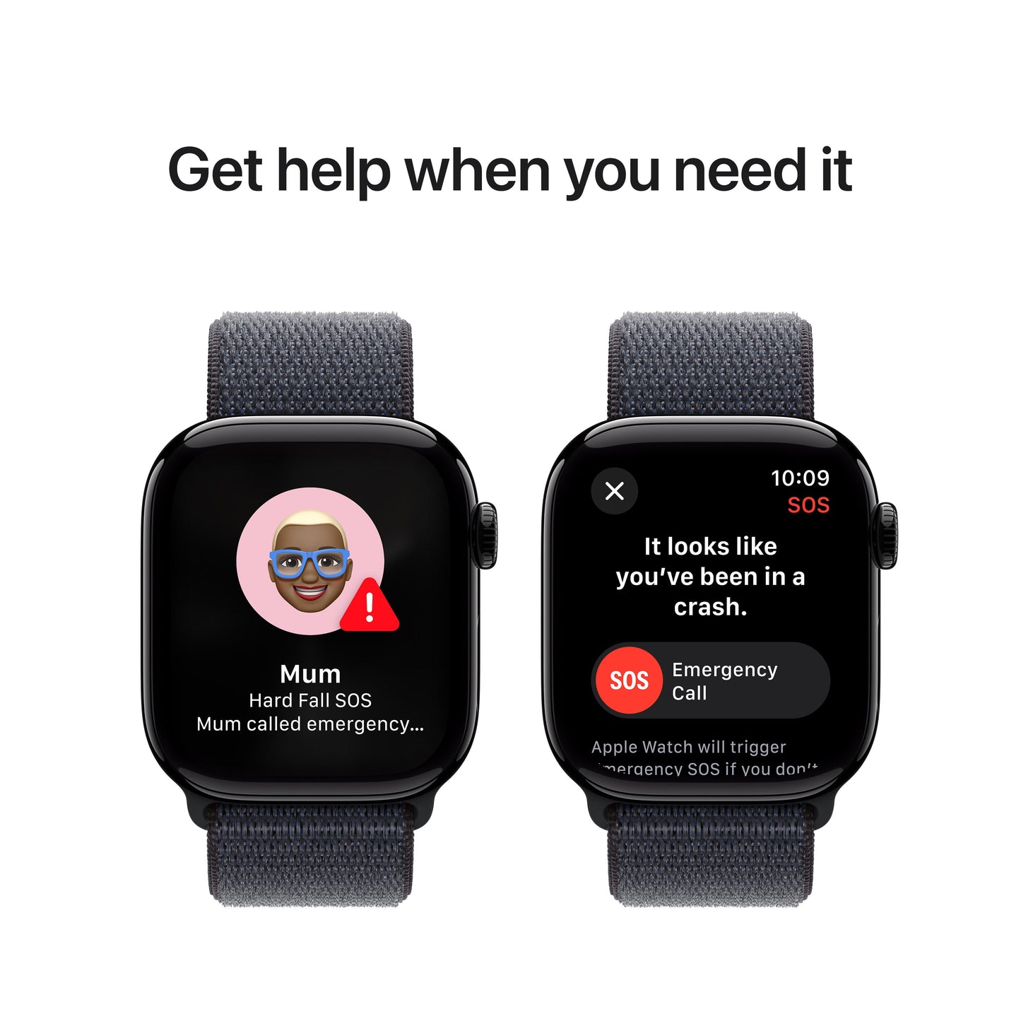 Apple Watch Series 10 GPS + Cellular 42mm Jet Black Aluminium Case with Ink Sport Loop