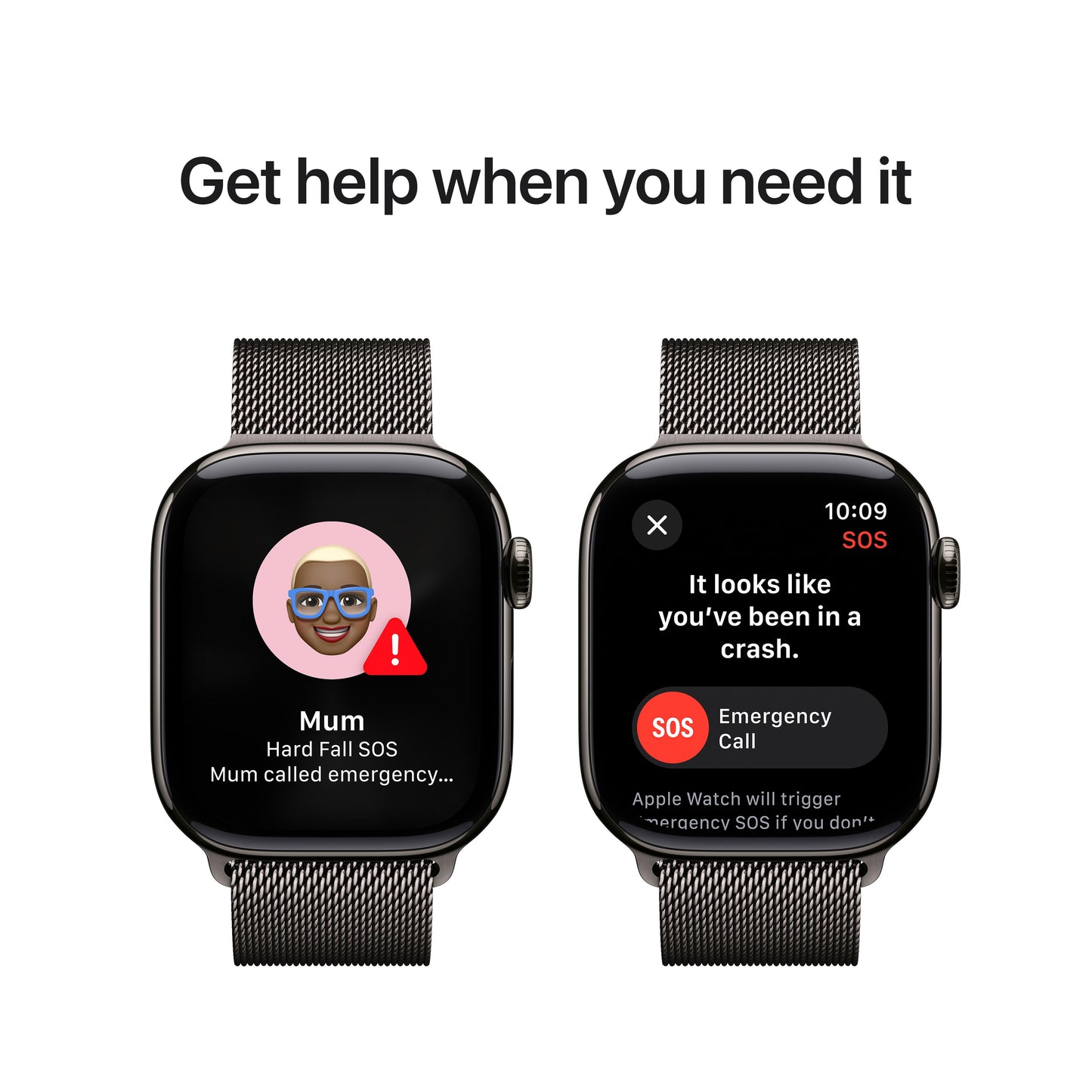 Apple Watch Series 10 GPS + Cellular 42mm Slate Titanium Case with Slate Milanese Loop