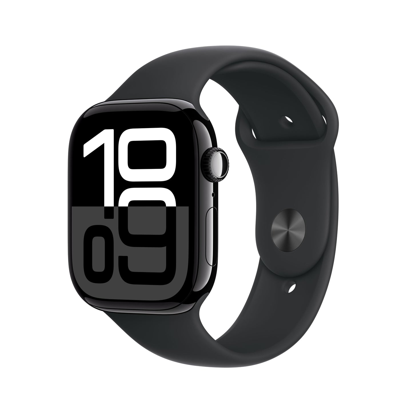 Apple Watch Series 10 GPS Cellular 46mm Jet Black Aluminium Case with Black Sport Band M/L