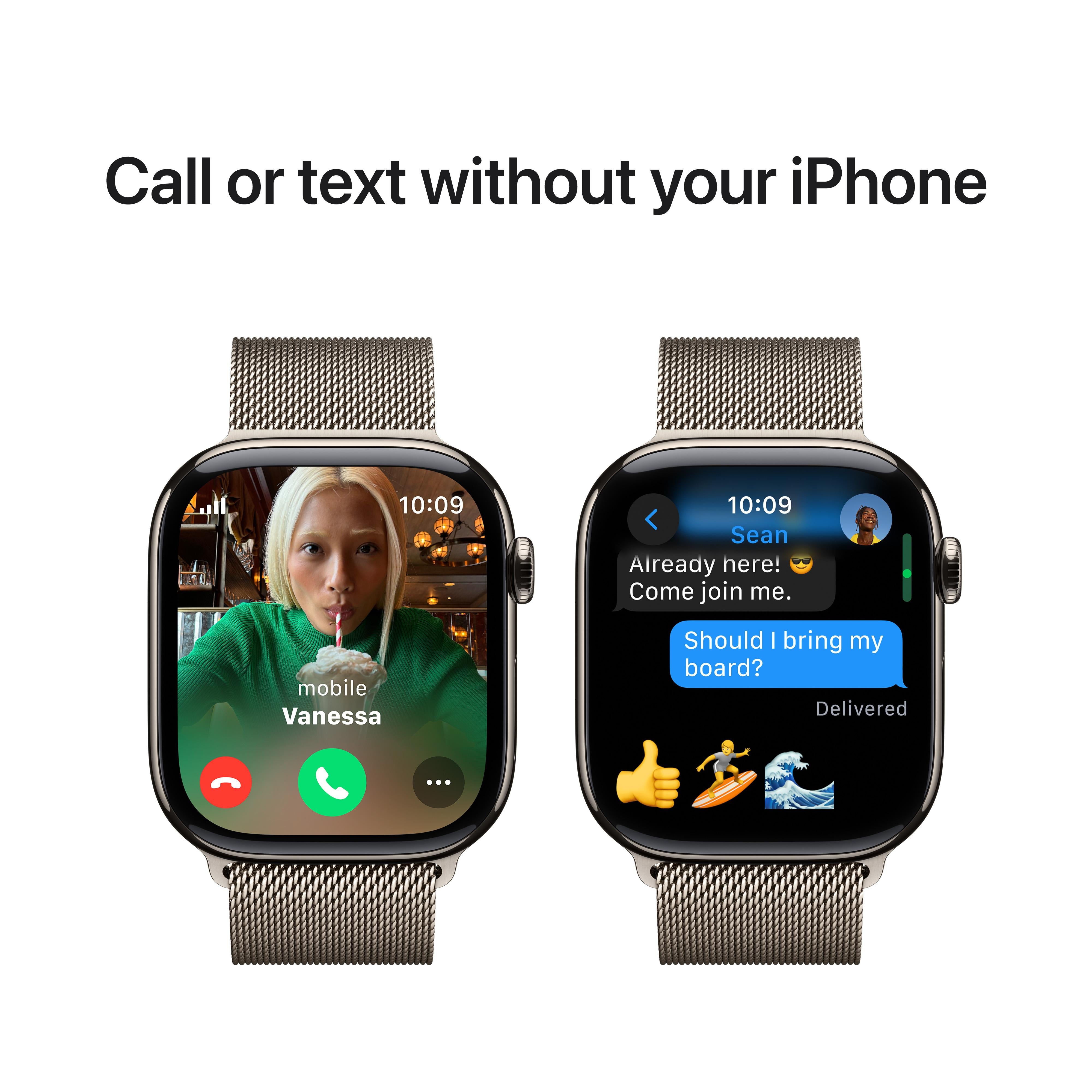Apple Watch Series 10 GPS Cellular 46mm Natural Titanium Case with N Machines