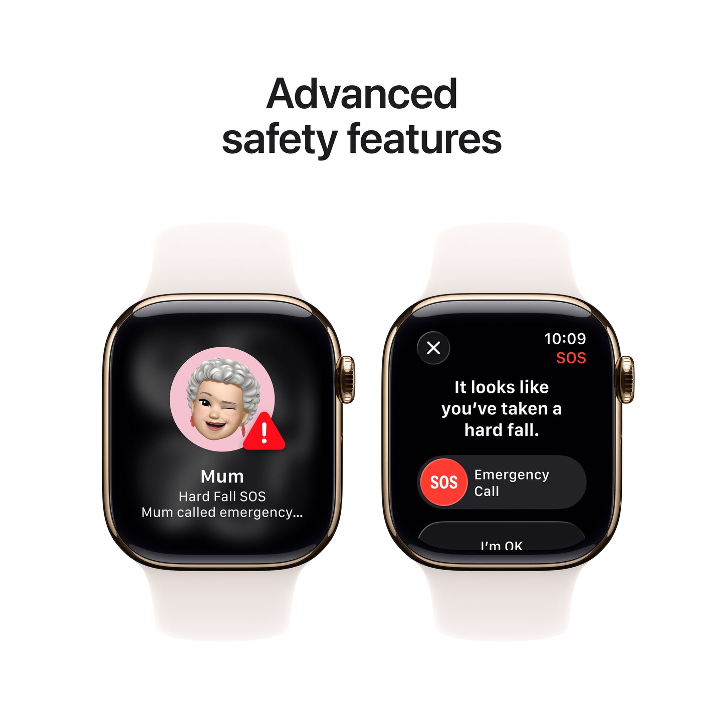 Apple Watch Series 11 GPS + Cellular 46mm Gold Titanium Case with Light Blush Sport Band - M/L
