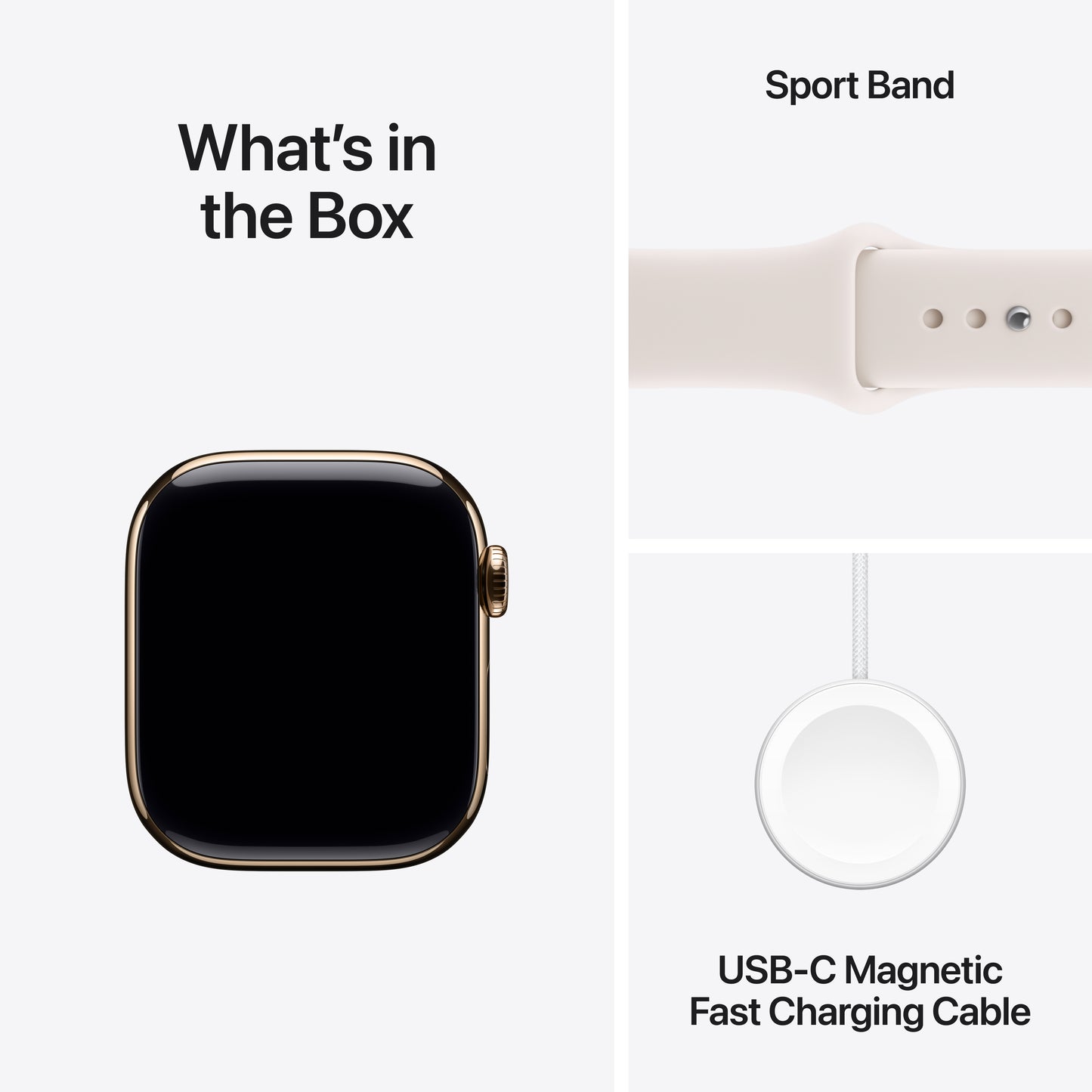 Apple Watch Series 11 GPS + Cellular 46mm Gold Titanium Case with Light Blush Sport Band - M/L