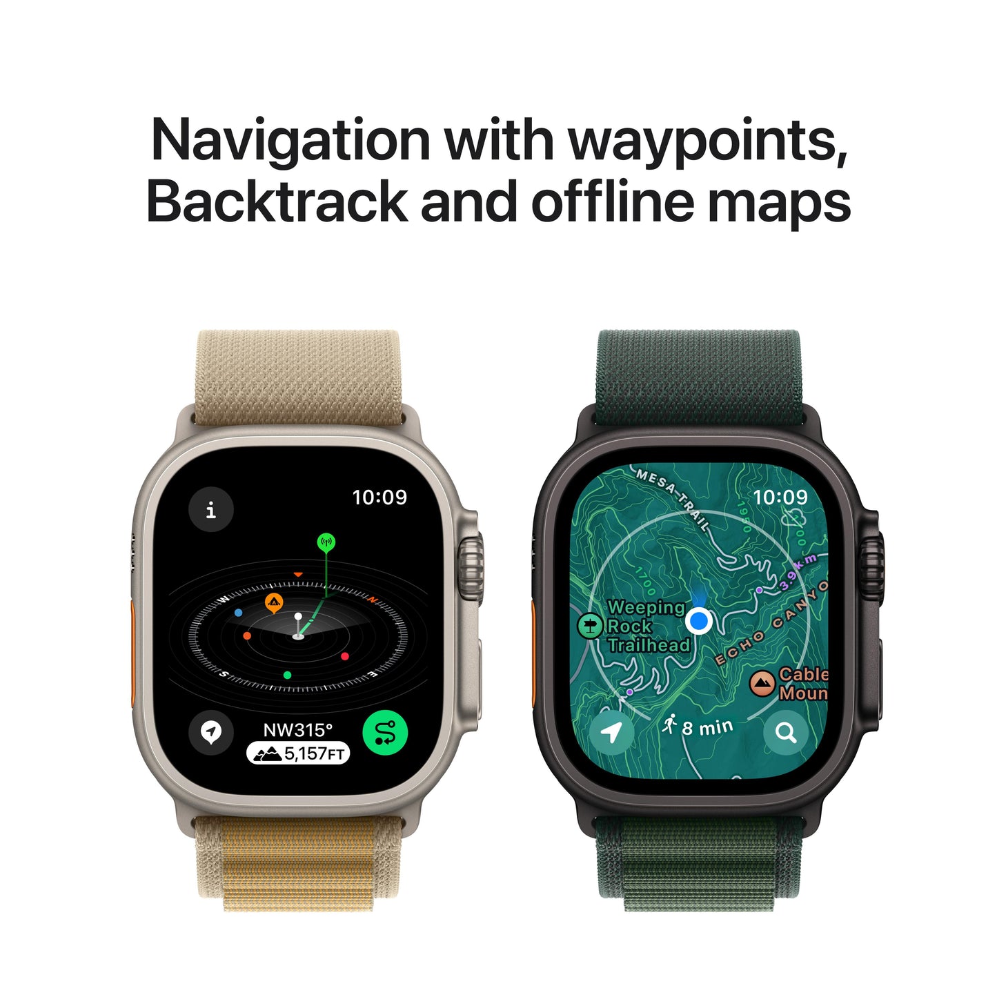 Apple Watch Ultra 2 GPS + Cellular 49mm Black Titanium Case with Black Trail Loop - M/L