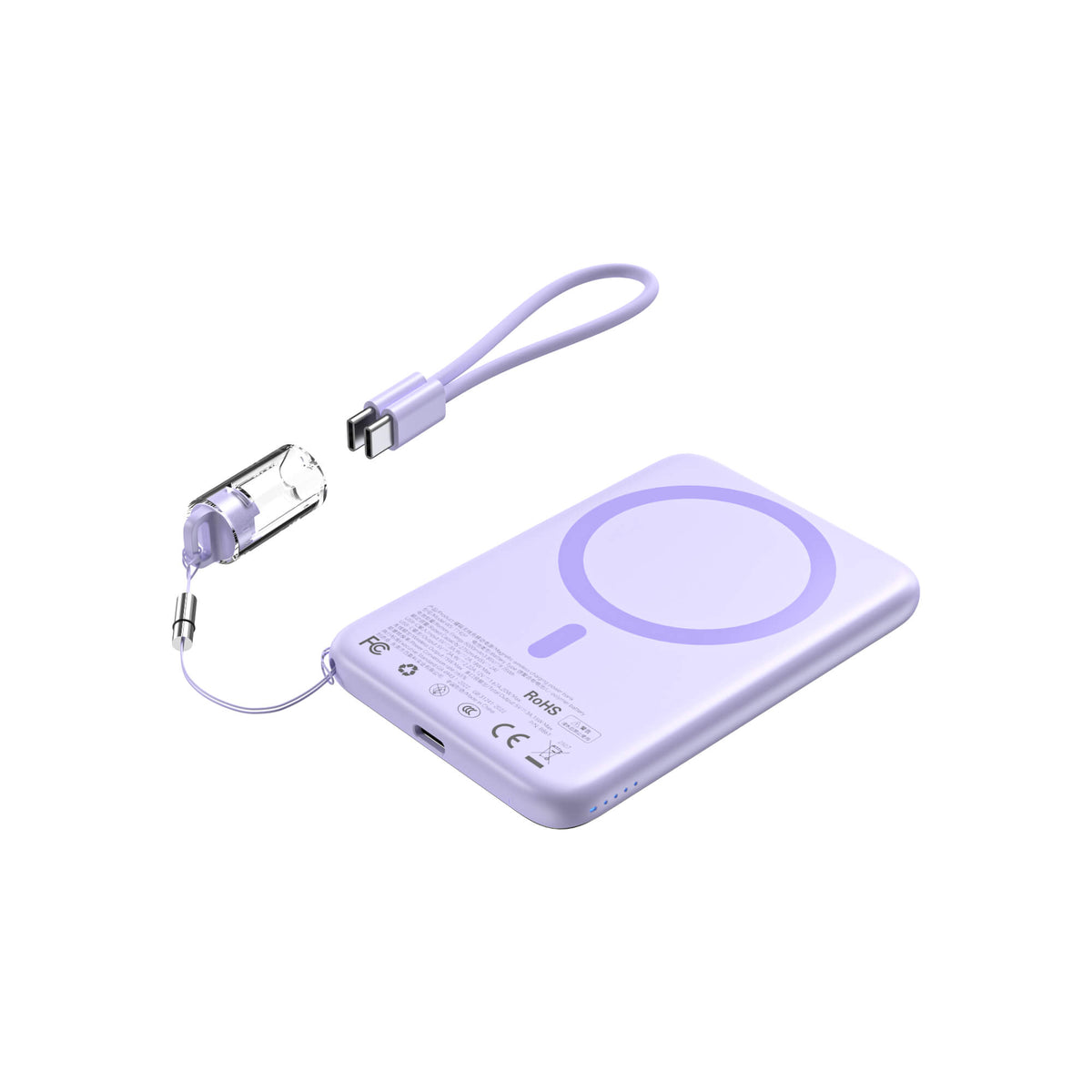 Choetech PD20W Ultra Slim 5000mAh Magleap Wireless Powerbank (CCC) - Purple