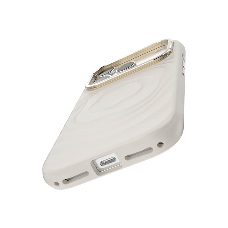 JTLegend iPhone 18 Pro Bloom Mag Case with Lens Stand - Camellia White