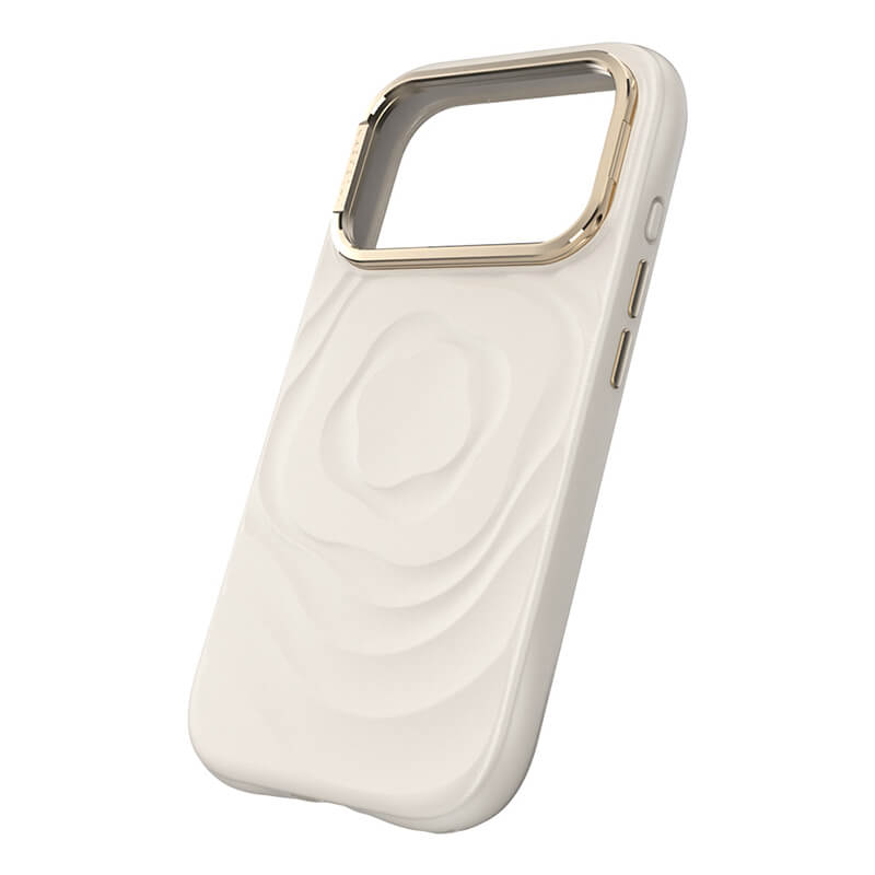JTLegend iPhone 18 Pro Bloom Mag Case with Lens Stand - Camellia White