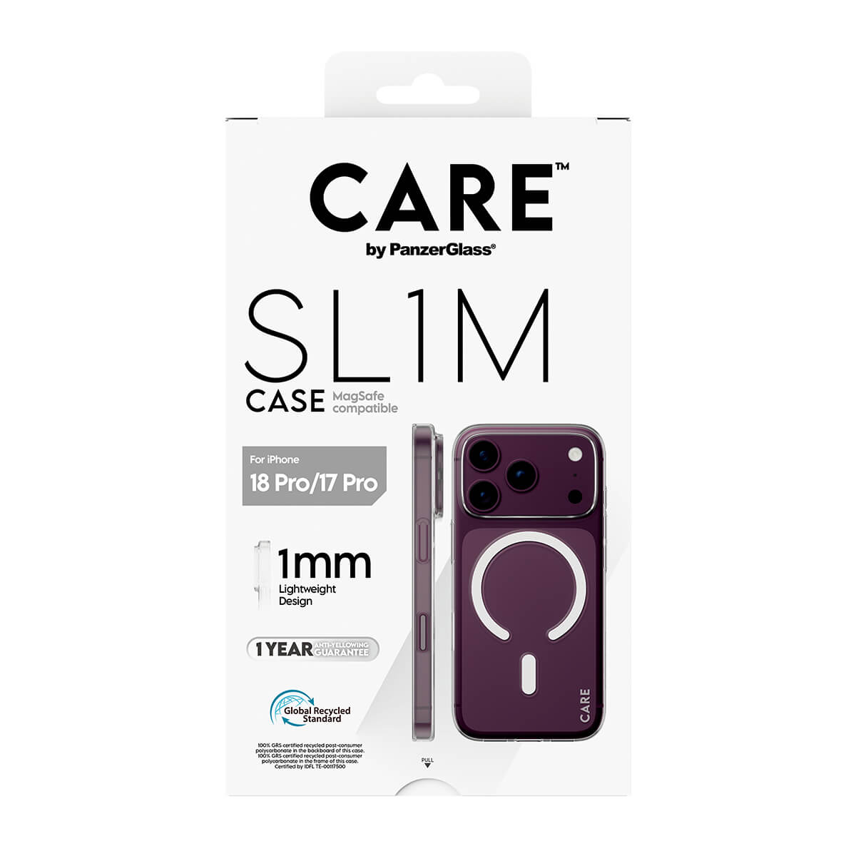 CARE by PanzerGlass® Fashionable Case SL1M Transparent with MagSafe iPhone 2026 Pro