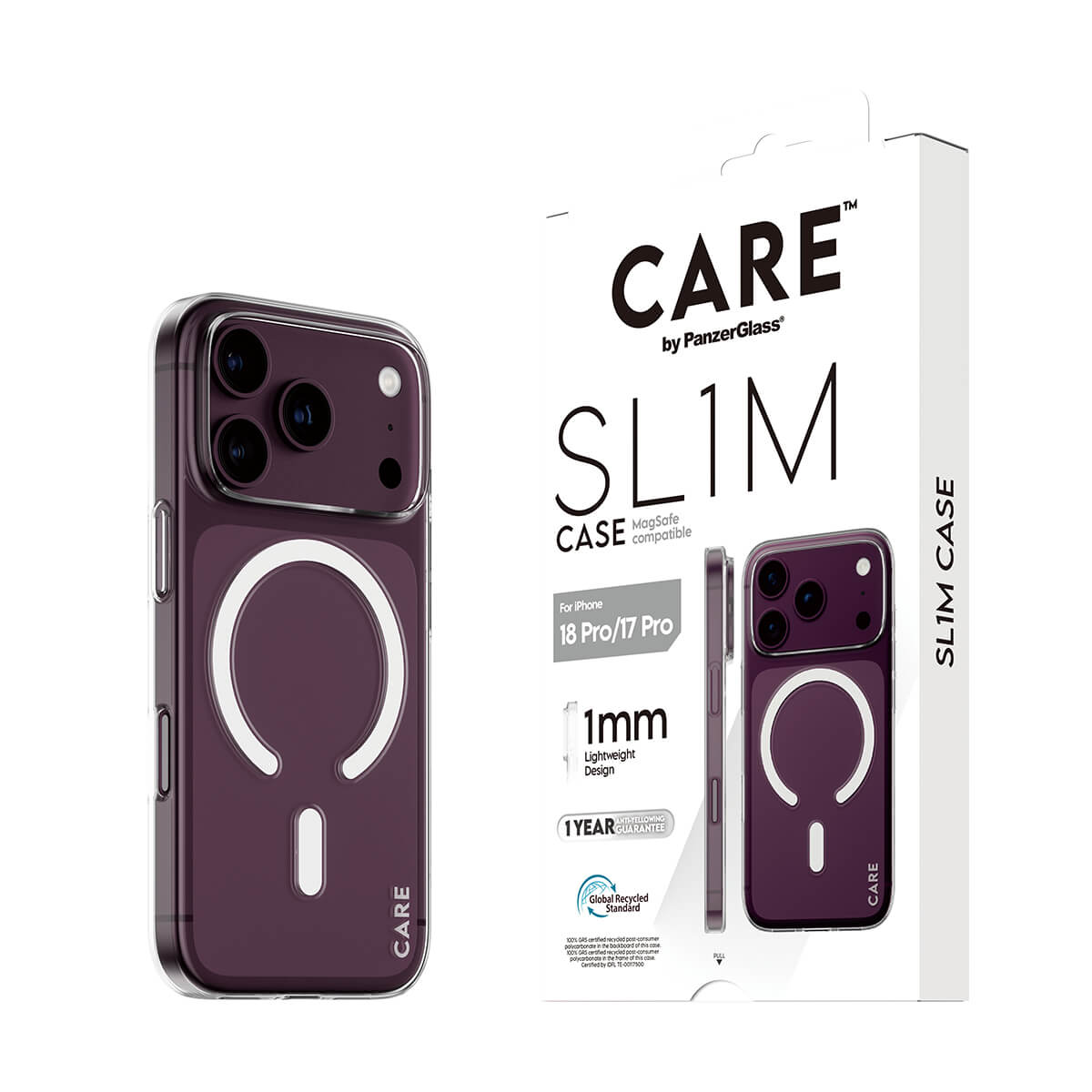 CARE by PanzerGlass® Fashionable Case SL1M Transparent with MagSafe iPhone 2026 Pro