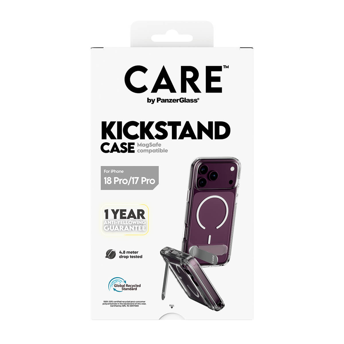 CARE by PanzerGlass® Feature case Transparent Urban Explorer with Kickstand and White MagSafe Apple iPhone 2026 Pro