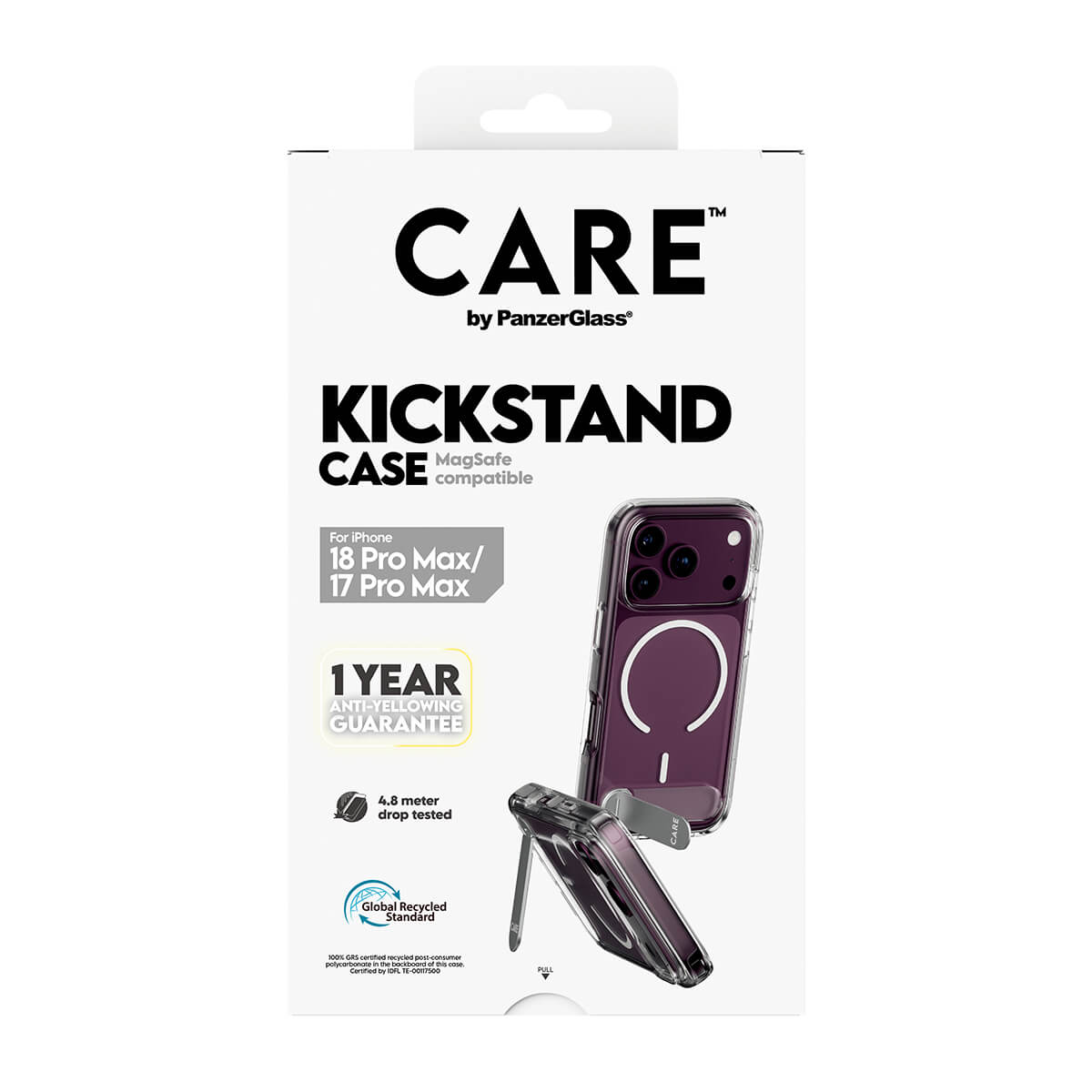 CARE by PanzerGlass® Feature case Transparent Urban Explorer with Kickstand and White MagSafe Apple iPhone 2026 Pro Max