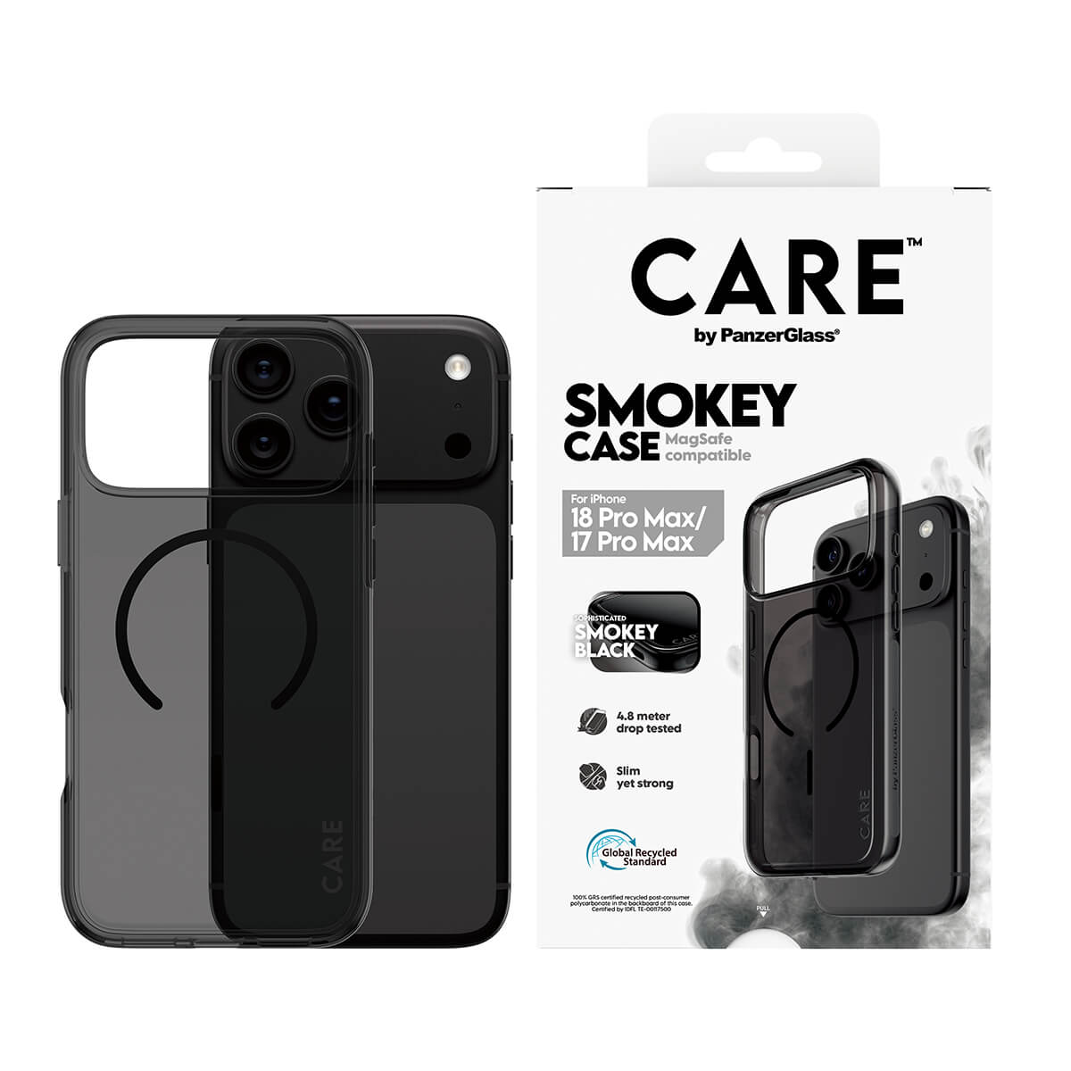 CARE by PanzerGlass® Flagship Case Urban Explorer Smokey with Black MagSafe iPhone 2026 Pro Max