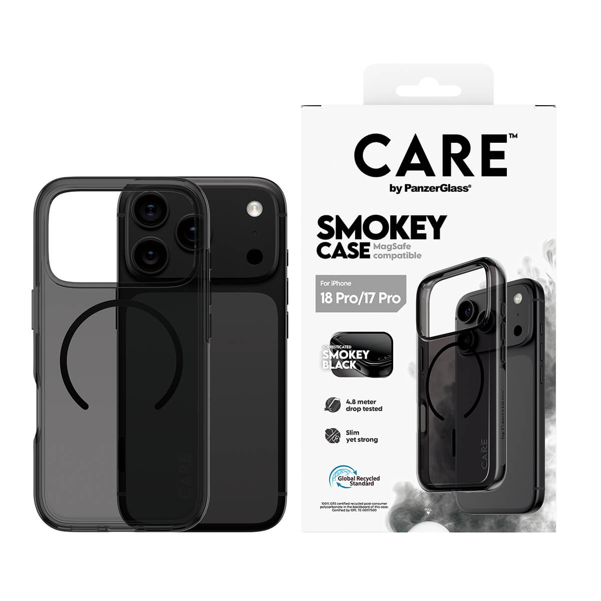 CARE by PanzerGlass® Flagship Case Urban Explorer Smokey with Black MagSafe iPhone 2026 Pro