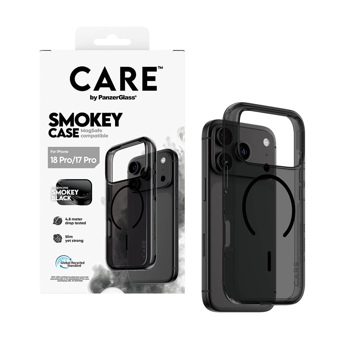 CARE by PanzerGlass® Flagship Case Urban Explorer Smokey with Black MagSafe iPhone 2026 Pro