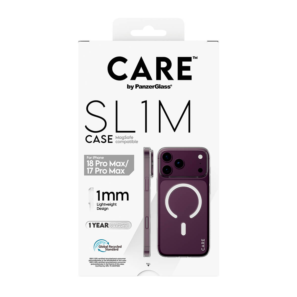 CARE by PanzerGlass® Fashionable Case SL1M Transparent with MagSafe iPhone 2026 Pro Max