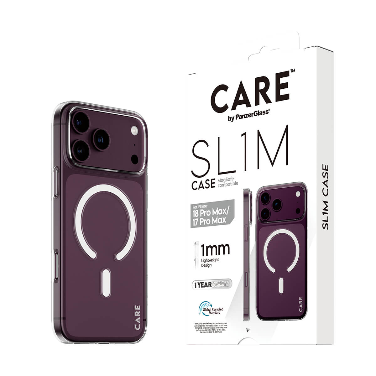 CARE by PanzerGlass® Fashionable Case SL1M Transparent with MagSafe iPhone 2026 Pro Max