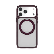 JTLegend iPhone 18 Pro Max Edge Solid Mag Rotated Stand Case - Matte Berry Wine
