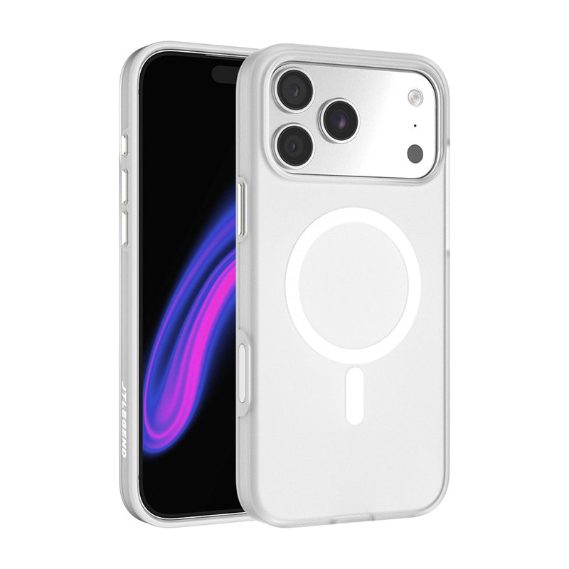 JTLegend iPhone 18 Pro Max Frost Jelly Mag Case - Polar White