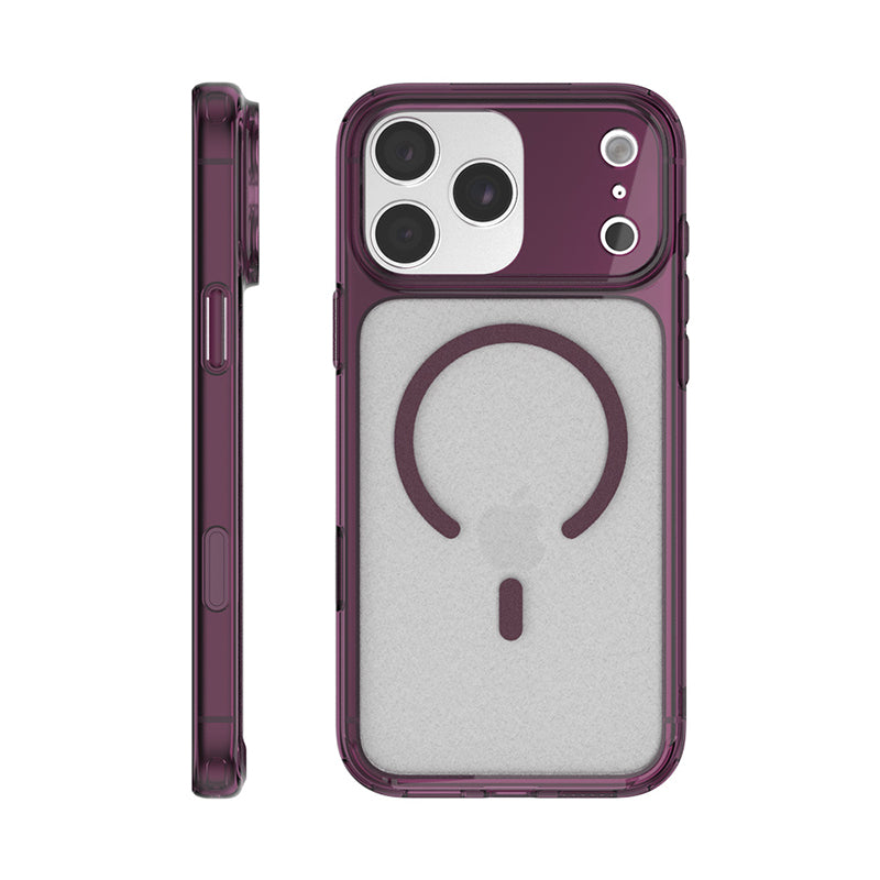 JTLegend iPhone 18 Pro Max Hybrid Cushion Mag Case - Matte Berry Wine
