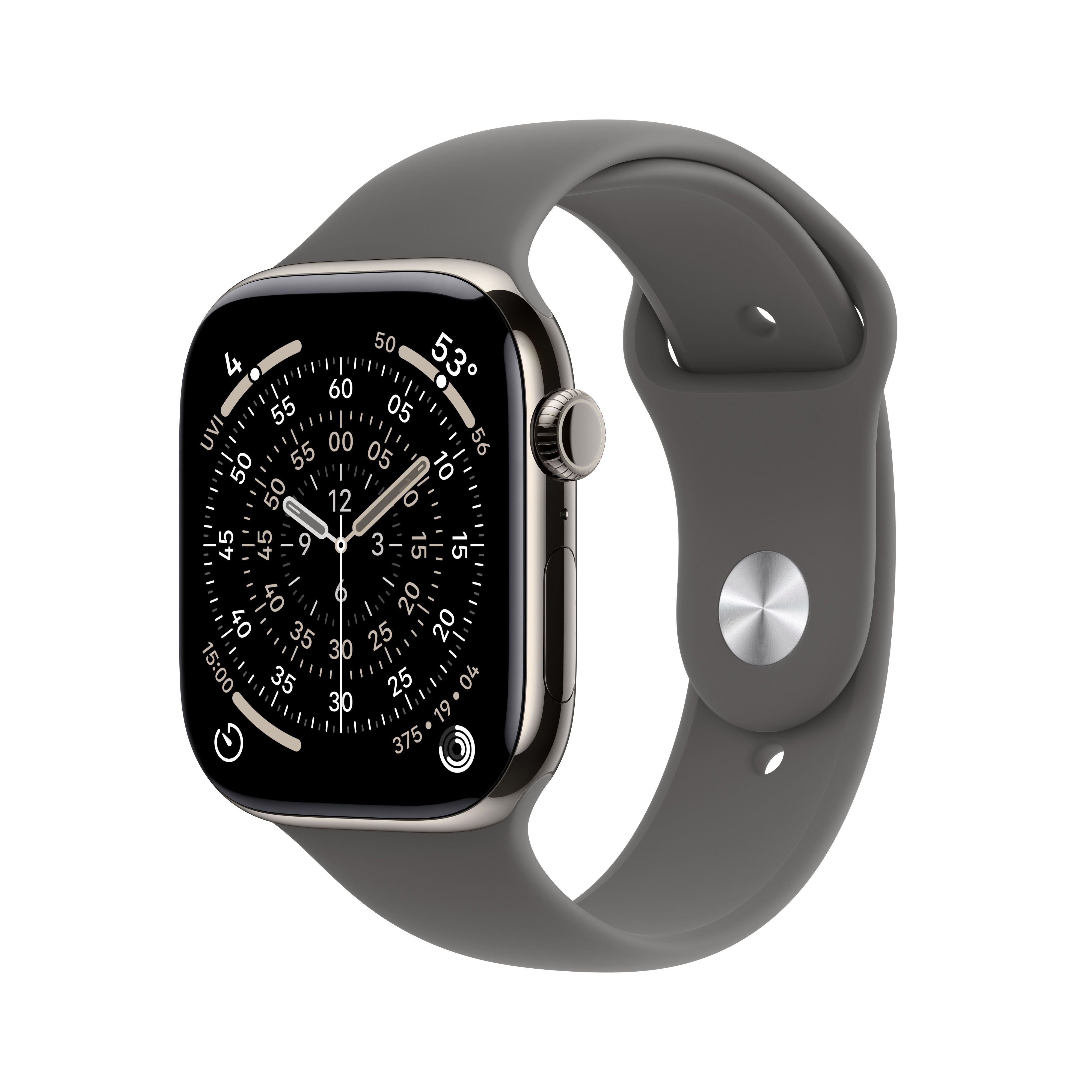 Apple Watch Series 11 GPS + Cellular 46mm Natural Titanium Case with S ...