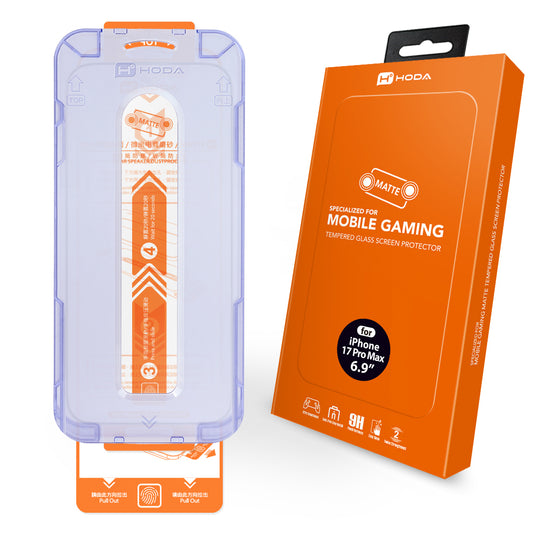 Hoda Full Coverage Tempered Glass for iPhone 17 Pro Max (Matte)